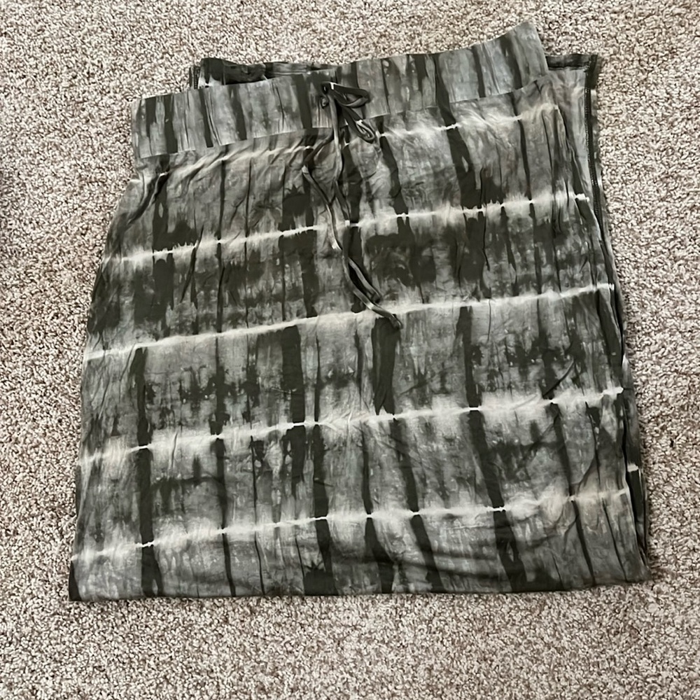 Green and white maxi skirt. Soft and comfy!